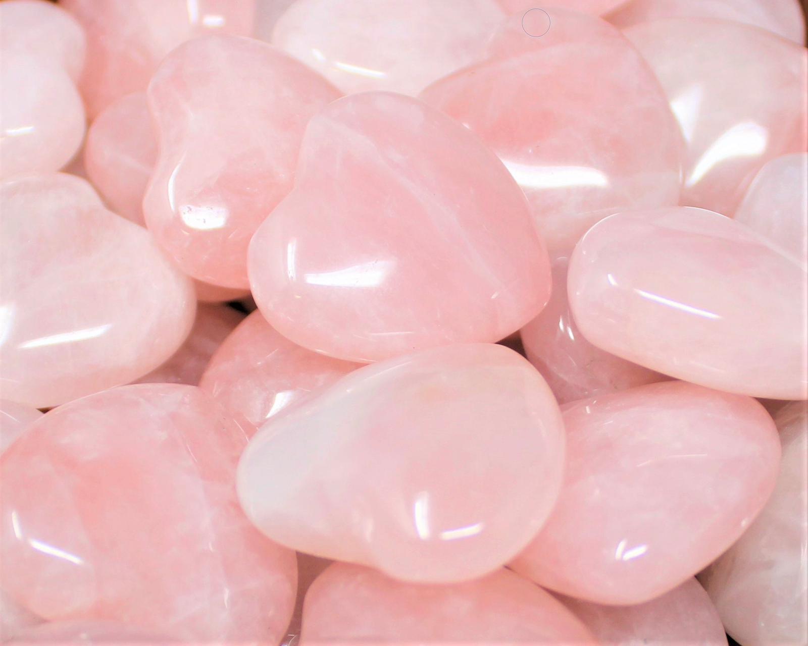 Rose Quartz Hearts X5