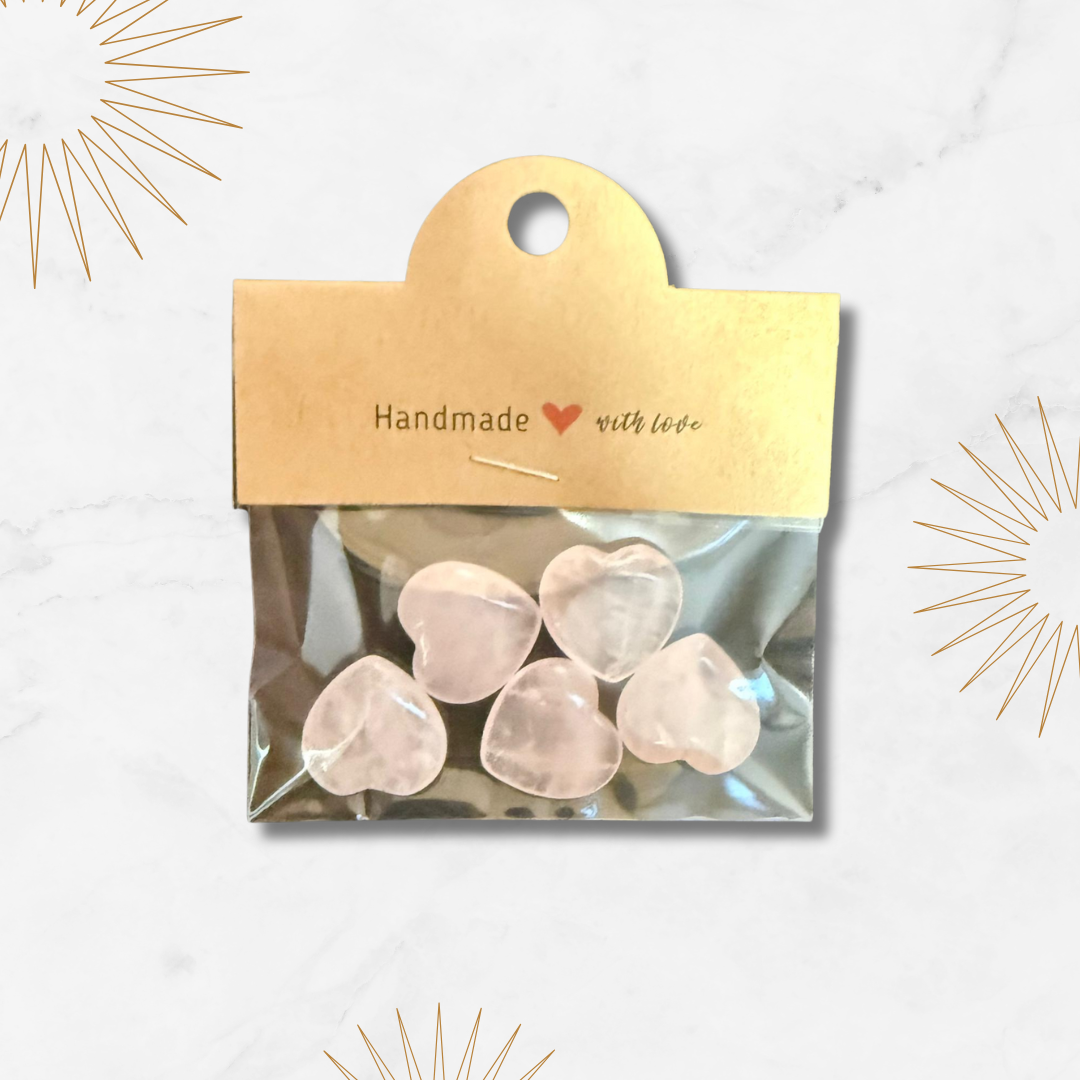 Rose Quartz Hearts X5